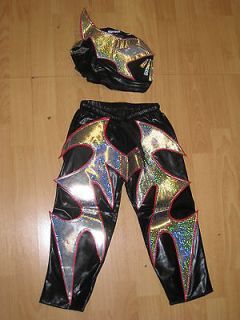 WWE SIN CARA COMPLETE WHIT PANTS CHILD REPLICA FANCY DRESS COSTUME UP 