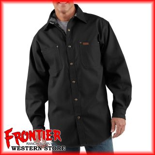 Carhartt Long Sleeve Canvas Shirt Jac Flannel Lined Black S296 BLK
