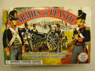 54mm Napoleonic British Royal Artillery 1815 Armies in Plastic 5431 1 