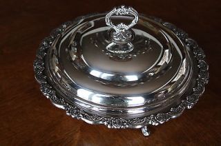 Oneida Silver Covered Casserole Dish with Corning Dish