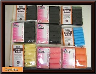 Soft Foam Sponge Hair Rollers Roller Professional Salon Use Black Lt 