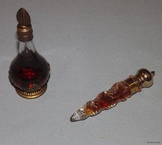 Vintage Decorative Pair of Glass Avon Perfume / Cologne Bottles