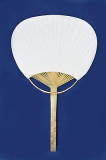 10 x Japanese Style Paddle Paper Fans More Different Colors