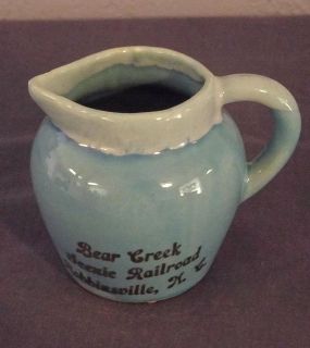   1930 40s Signed P.C.A. Handcrafted USA Pottery Souvenir Pitcher