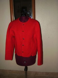 Carroll Reed boiled wool red sweater /blazer sz 10