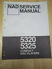 NAD Service Manual~5320/5325 CD Compact Disc Player~Original~Repair