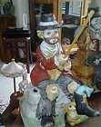 Melody in Motion Music man fishing with cat. Carousel collectable
