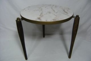 MID CENTURY DANISH MODERN STACHING SIDE TABLE FORMICA TOPPED PENCIL 
