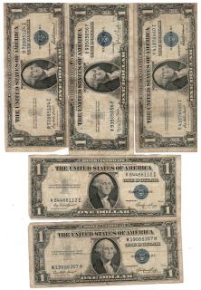 1935 $1 ONE DOLLAR SILVER CERTIFICATES
