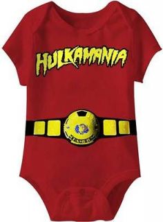   Hulk Hogan Hulkamania World Champ Romper Snapsuit Onesie 6M 12M 18M