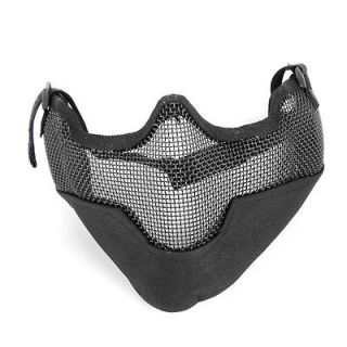 New Tactical Half Face Steel Net Protective Mesh Mask