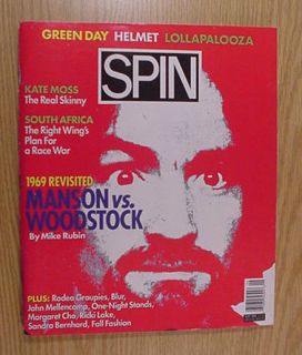   1994 SPIN Magazine CHARLES MANSON v WOODSTOCK buckle bunnies Green Day