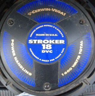 Qty 1~Cerwin Vega Speaker 18 Pro SubWoofer Sub 1600 watts 4 Ohm 