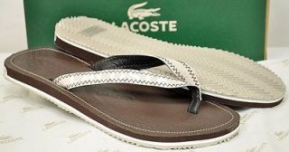 New Lacoste Mens Shoes Tirage Thong Sandal Brown $60