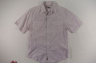 Mens Triple 5 Soul All Over Short Sleeve Button Up Purple Floral 