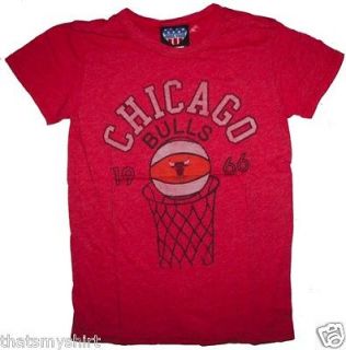 New Authentic Junk Food NBA Chicago Bulls 1966 Juniors T Shirt Size 
