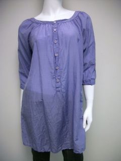 CP SHADES 187 703 Cotton Silk Periwinkle Purple Blouse Top Size XS S M 