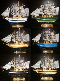   Vintage Wooden Ship Model Pirate Sailing Boats Toy PERFECT Gifts