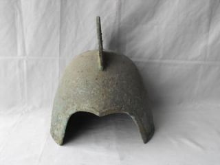 Rare Chinese Bronze Warring Mask Armet Fighting Hat Helmet