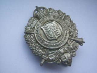   ww1 vintage 5th city of london regt london rifle brigade cap badge