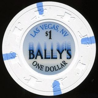 Casino Chips $1 Ballys Poker Chip Las Vegas Unc