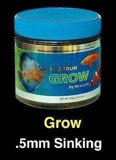   SPECTRUM GROW FORMULA FISH FOOD 75 gm FRY FOOD .5 MM SINKING PELLETS