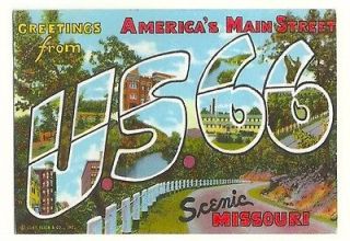   Greetings From Missouri US66 1950s Retro Vintage HQ Fridge Magnet 0
