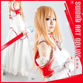 Sword Art Online Asuna Yuuki Anime Cosplay Costume Any Size