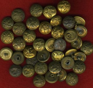 1854 1865 CIVIL WAR General Service Army uniform buttons 40 TOTAL 