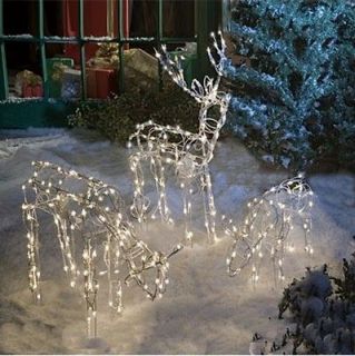   Lighted Reindeer Family Set 3 Christmas Yard Decoration Outdoor New