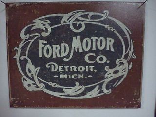 VINTAGE AUTO TRUCK METAL TIN SIGN FORD MUSCLE CAR HOT ROD CLASSIC RACE 