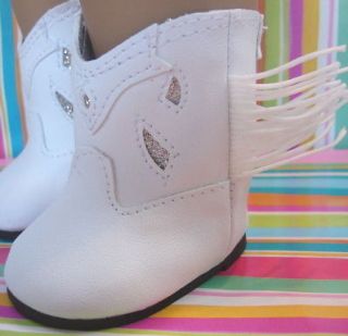 Doll Clothes fits American Girl White Majorette Boots KEWL