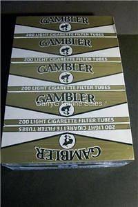 Cigarette Tubes Gambler Gold Light 1000 Tubes King Size