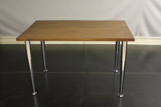 Solid Hard Maple Wood Table w/chrome legs