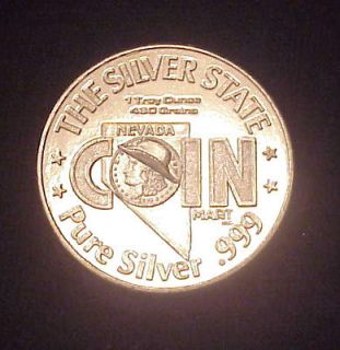 1976 NEVADA COIN MART BICENTENNIAL 1 OZ .999 FINE SILVER PROOF 