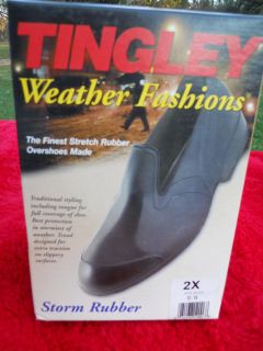 Nos Vintage Tingley Black Storm Rubbers Rain Over Shoes Galoshes Men 