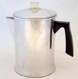 MIRRO 9 Cup Aluminum Drip Coffee Pot Complete Stove Top Vintage Camp
