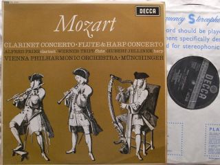 MOZART Clarinet Horn Conc PRINZ Tripp MUNCHINGER VPO Decca SXL 6054 