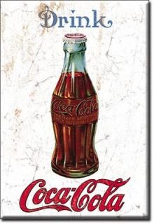 Vintage Retro Refrigerator Ice Box Magnet Drink Coca Cola 1915 Bottle 