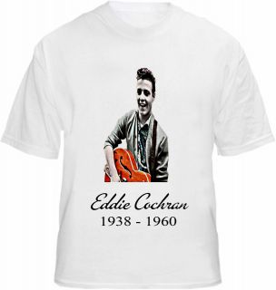 Eddie Cochran T shirt Live Guitar Rock Legend Tribute