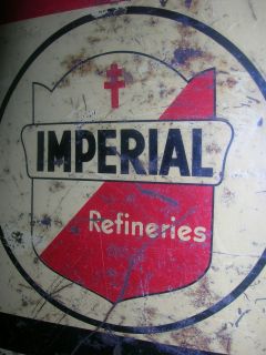 Vintage 1950s Imperial two Gallon Motor Oil tin can St Louis Mo.