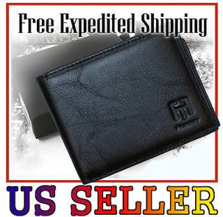   Mans Genuine Leather Bifold Trifold Wallet purse coin Multi pocket