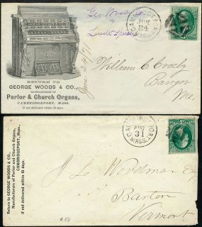 GEORGE WOODS & Co. PARLOR & CHURCH ORGANS ADVERTISING COVER (2 