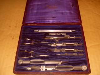Vintage Stanley (London) Compass / Drawing Instrument Set.   As Photo