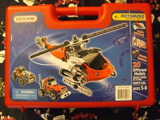   Build 20 Different Models 120 pc Motorized Helicopter Construction Set