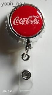 Coca Cola Retractable Badge Holder Bottle Cap Shape( Licensed) FREE 