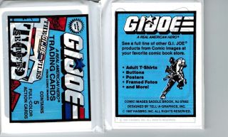 1987 COMIC IMAGES GI JOE TRADING CARD UNOPENED PACK FROM BOX