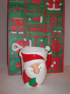   56 Christmas smiling Santa Clothes Cocoa Coffee Mug Snowball D56