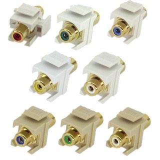 Gold RCA Audio/Video Keystone Connector. Choose Red, Green, Blue 