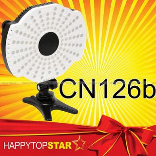 New CN 126B LED Video Camera Microphone Mount Lamp Light with Filter 